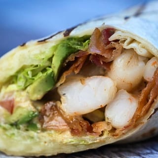 Shrimp Bacon & Avo Wrap